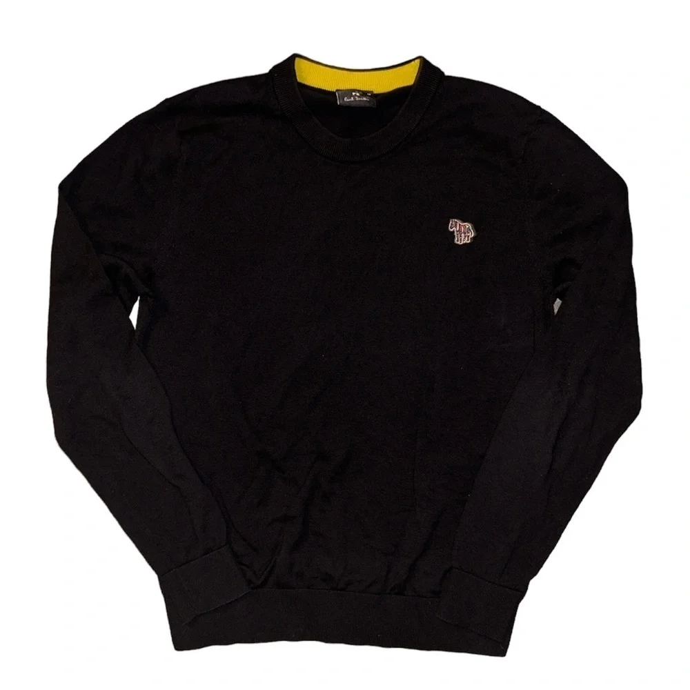 PS Paul Smith black zebra logo crew neck, NWOT. Size Xs